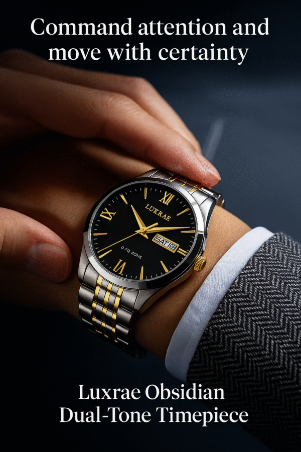 Luxrae Obsidian Watch – Dual-Tone for Men - Image 4