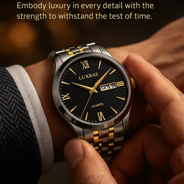 Luxrae Obsidian Watch – Dual-Tone for Men - Image 3